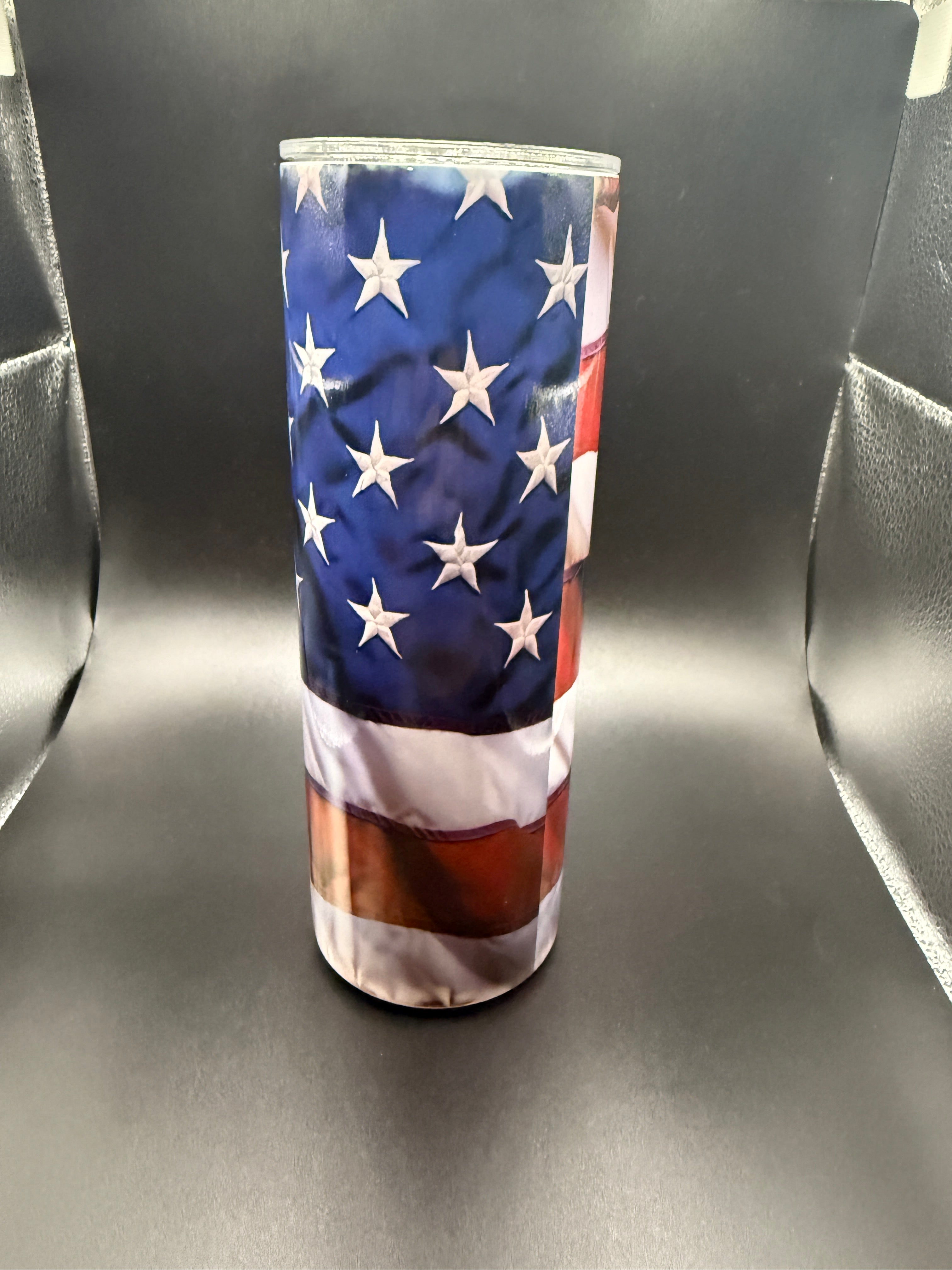 American Flag Tumbler